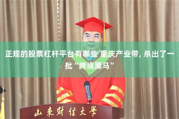 正规的股票杠杆平台有哪些 重庆产业带, 杀出了一批“跨境黑马”